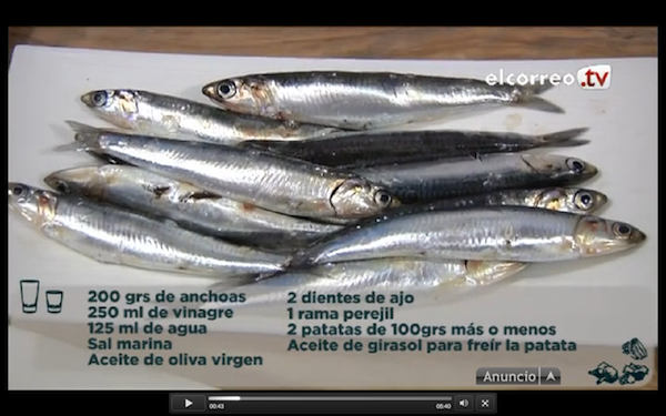 Anchoas marinadas