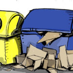 Abandono de muebles y bolsas de basura en la calle